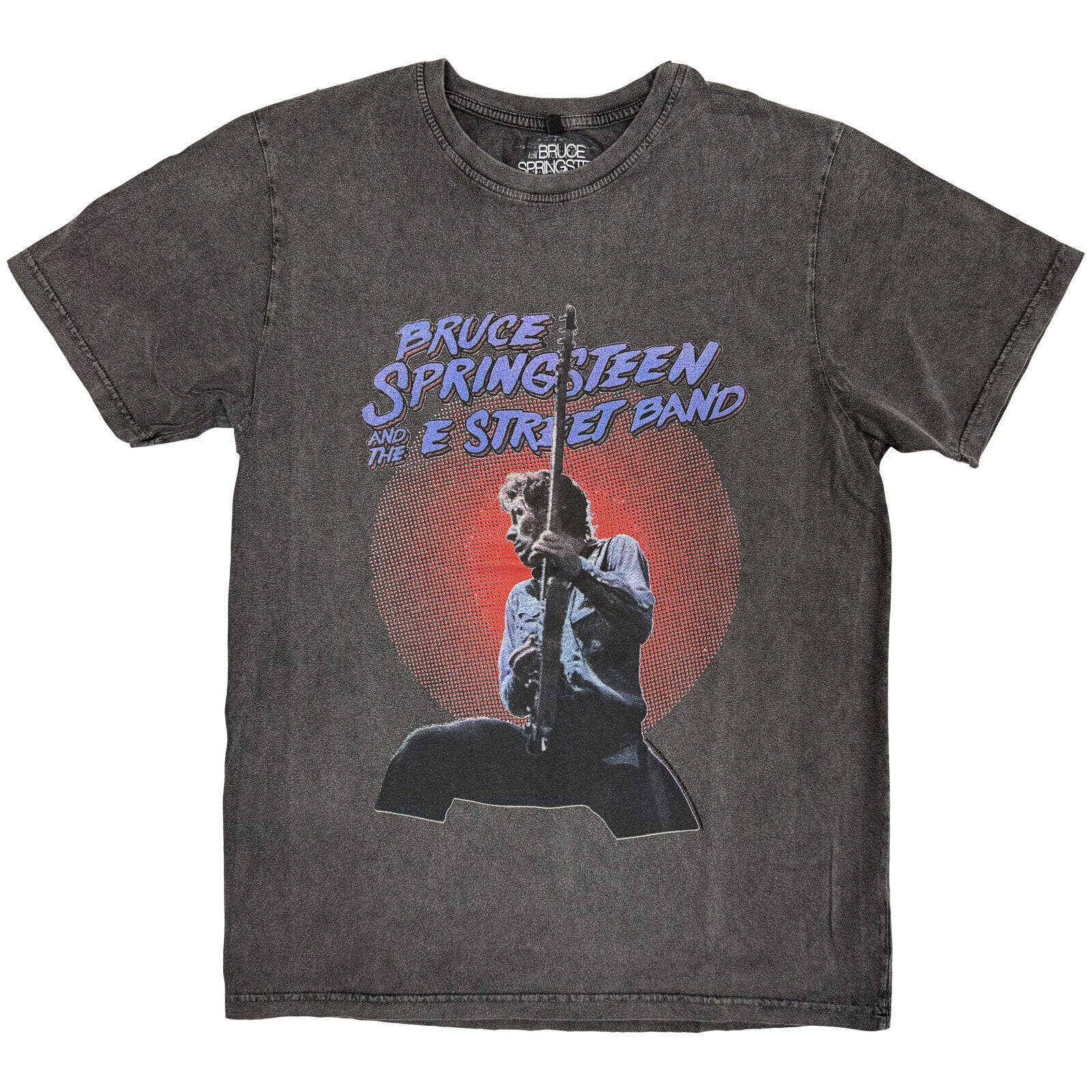 Tričko Bruce Springsteen Live Photo (Stone Wash) Charcoal Grey 2XL Tričko