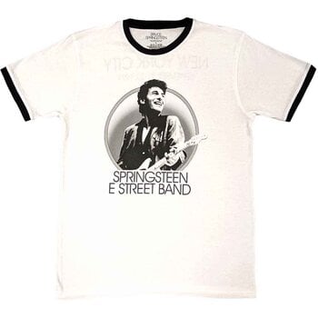 T-shirt Bruce Springsteen NYC (Back Print Ringer) White 2XL T-shirt - 1