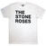 Tricou The Stone Roses Left Justified Text (Jumbo Print) White M Tricou