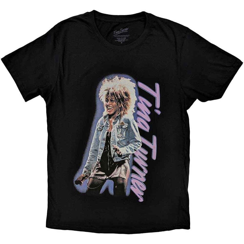 T-Shirt Tina Turner Vertical Logo Black L T-Shirt