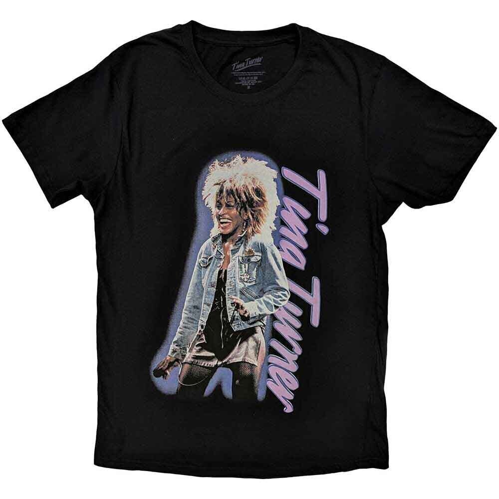 T-Shirt Tina Turner Vertical Logo Black 2XL T-Shirt