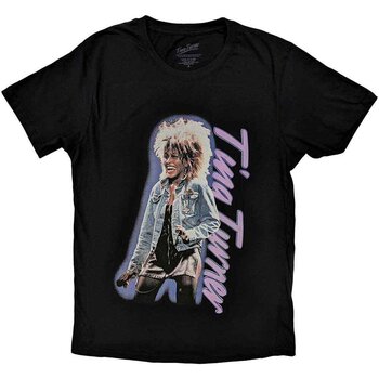 T-Shirt Tina Turner Vertical Logo Black 2XL T-Shirt - 1
