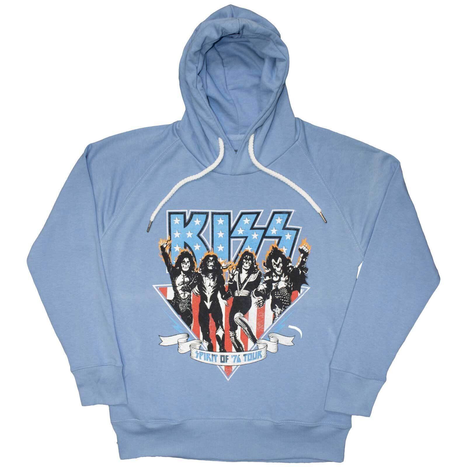 Hoodie Kiss Americana (Back Print) Light Blue 2XL Hoodie