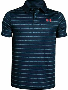 Polo-Shirt Under Armour UA Threadborne Stripe Blau 140 - 1