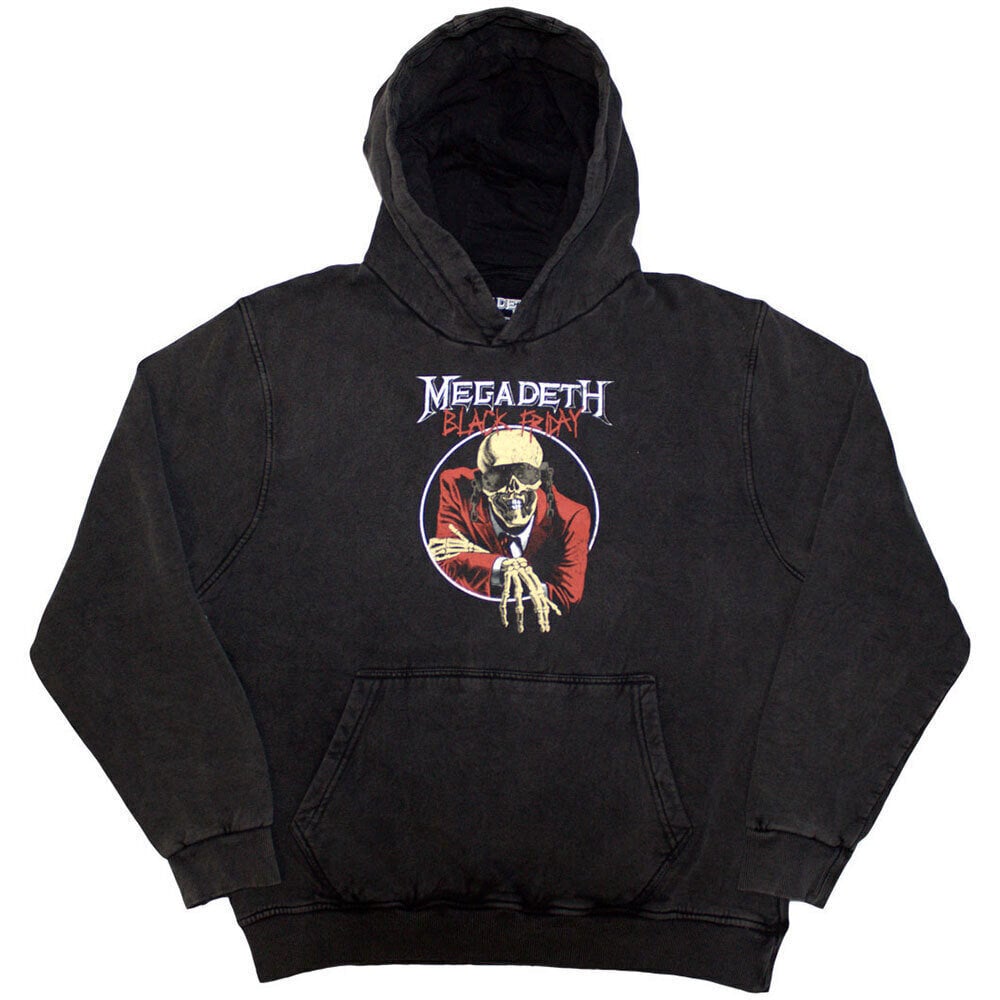Hoodie Megadeth Black Friday (Back Print Stone Wash) Gri cărbune M Hoodie
