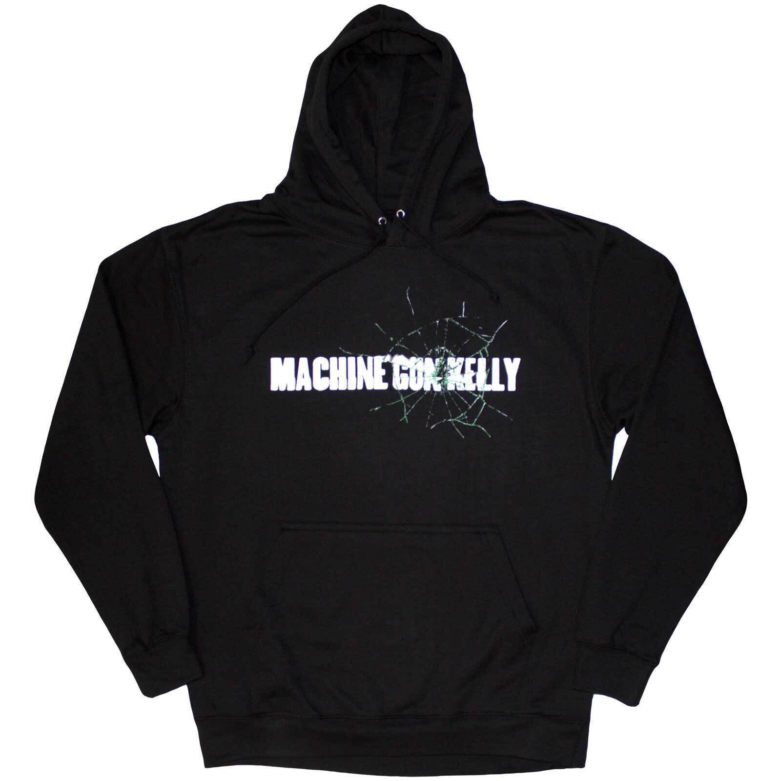 Hoodie Machine Gun Kelly Cracked Glass (Back Print) Black L Hoodie