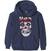 Hoodie Misfits Blood Drip Skull Navy Blue M Hoodie