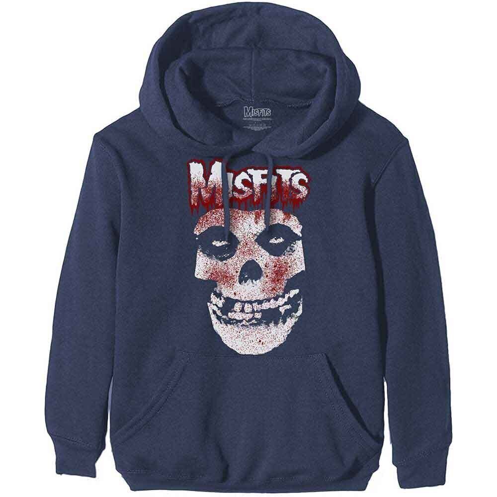 Hoodie Misfits Blood Drip Skull Navy Blue 2XL Hoodie