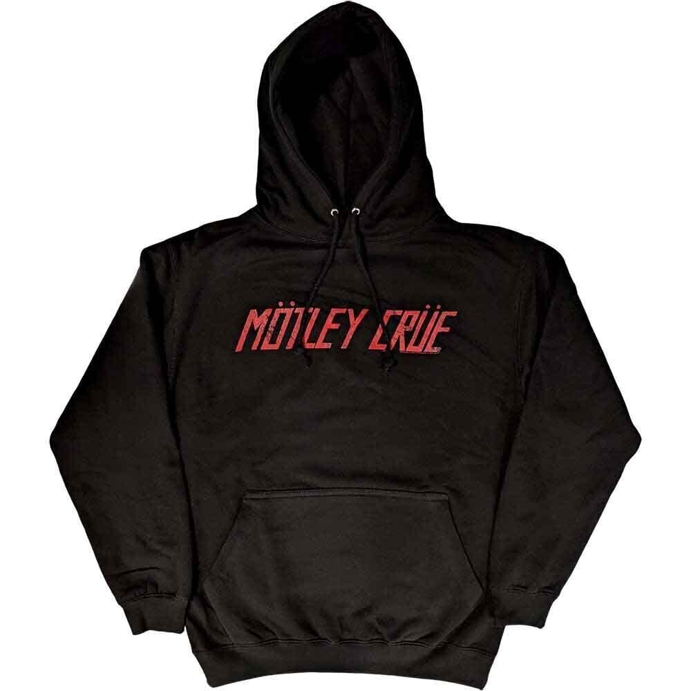 Дреха с качулка Mötley Crüe Distressed Logo Black S Дреха с качулка