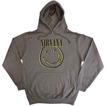 Hoodie Nirvana Inverse Happy Face Charcoal Grey M Hoodie - 1