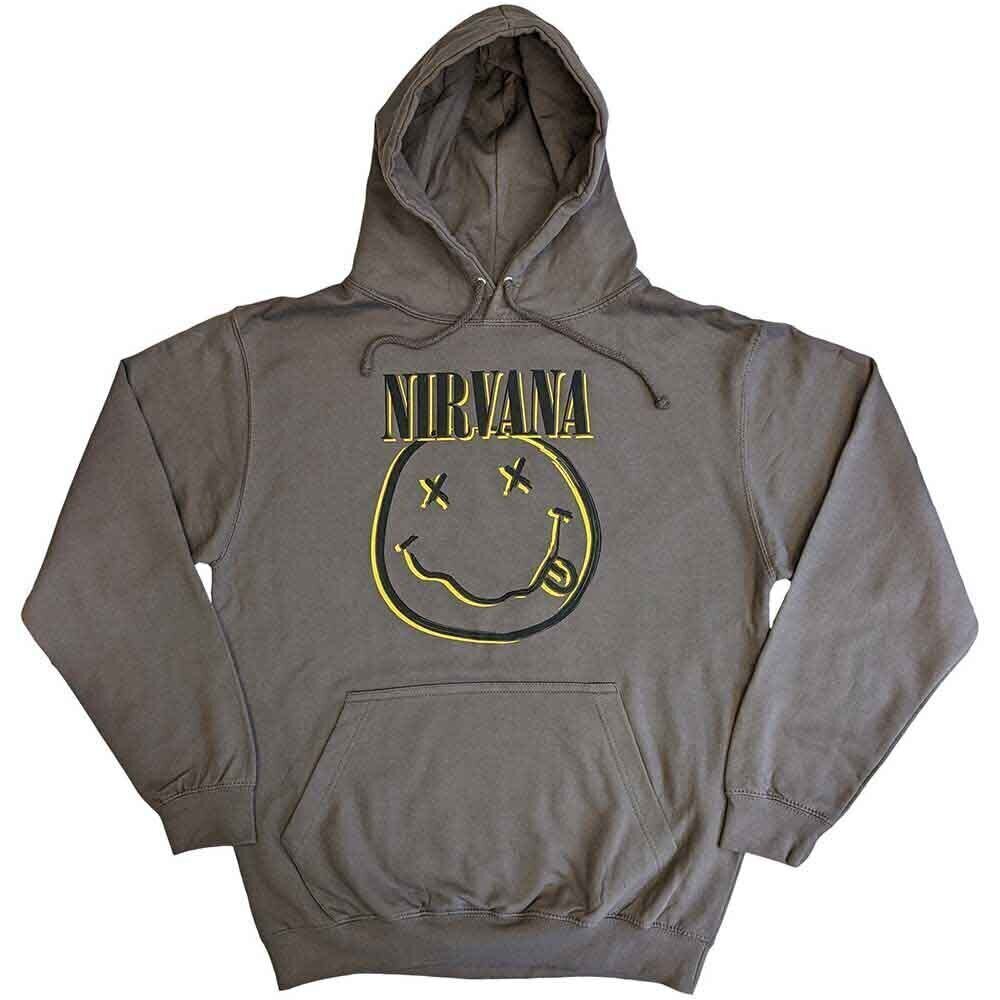 Mikina Nirvana Inverse Happy Face Charcoal Grey 2XL Mikina