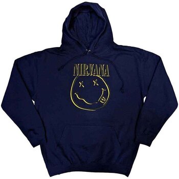 Hoodie Nirvana Inverse Happy Face Navy Blue XL Hoodie - 1