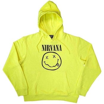 Mikina Nirvana Inverse Happy Face Neon Yellow S Mikina - 1