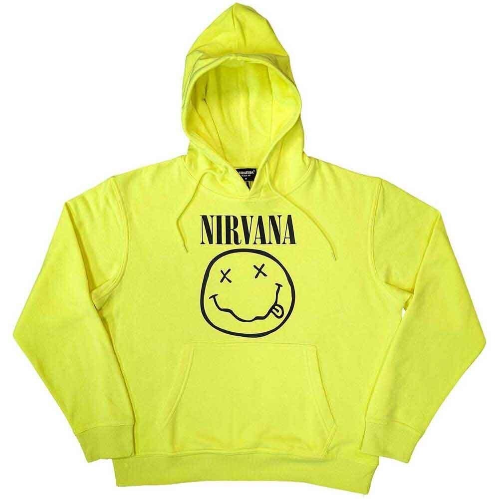 Hoodie Nirvana Inverse Happy Face Galben neon L Hoodie