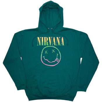 Hoodie Nirvana Sorbet Ray Happy Face Turcoaz Albastru S Hoodie - 1