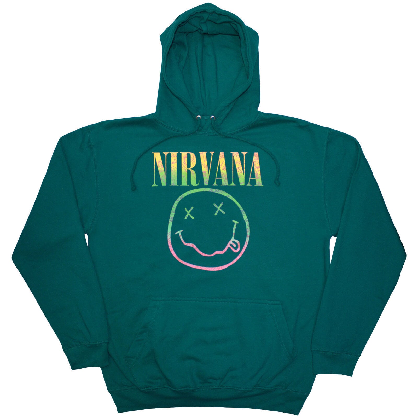 Дреха с качулка Nirvana Sorbet Ray Happy Face Turquoise Blue M Дреха с качулка