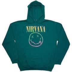 Hoodie Nirvana Sorbet Ray Happy Face Turquoise Blue XL Hoodie