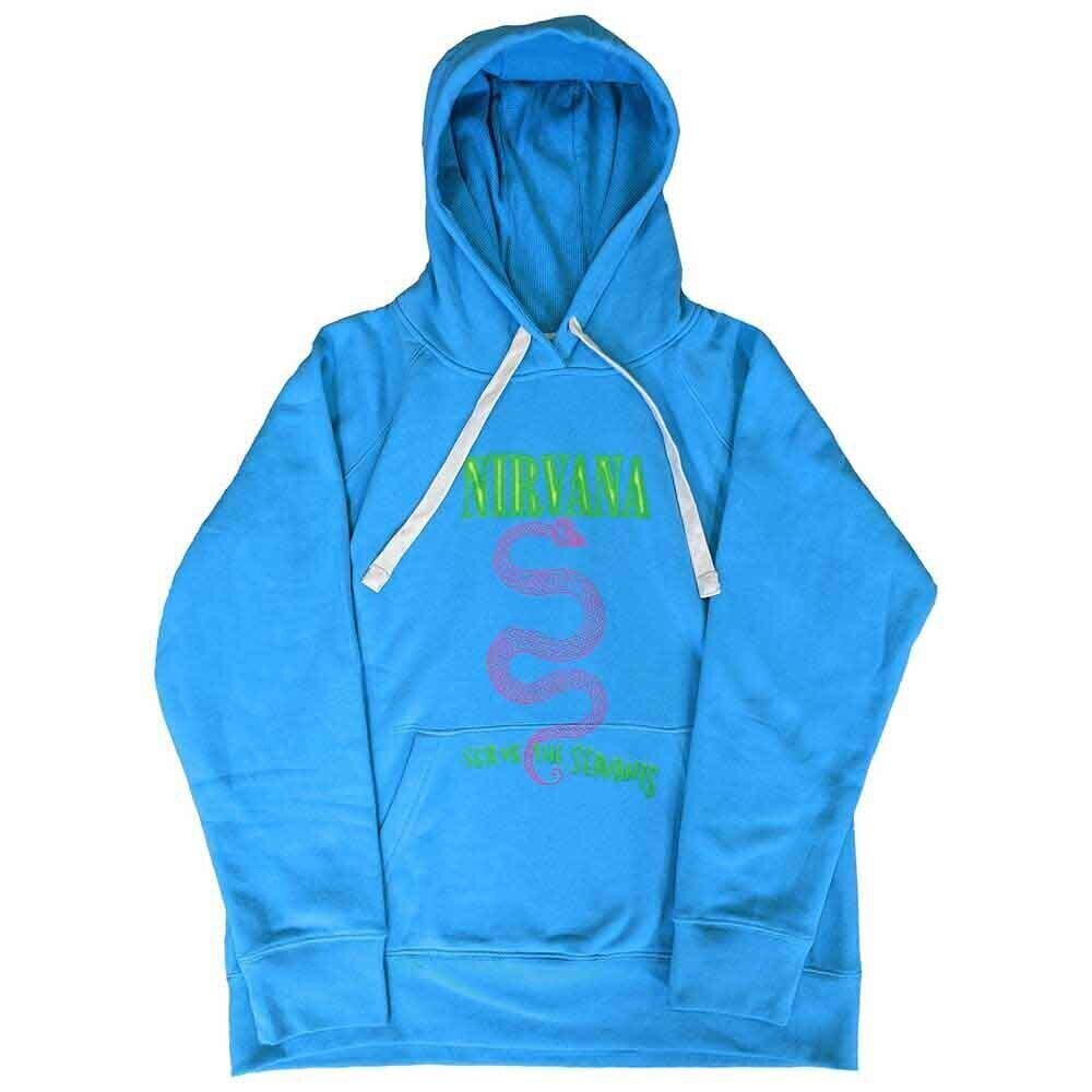 Hoodie Nirvana Serve The Servants Neon Blue XL Hoodie