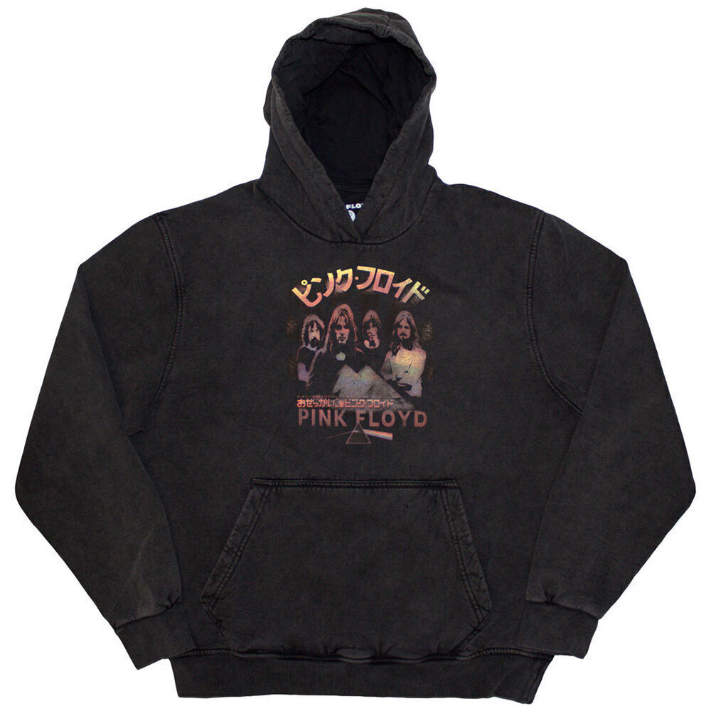 Hoodie Pink Floyd Japan Poster (Stone Wash) Charcoal Grey M Hoodie