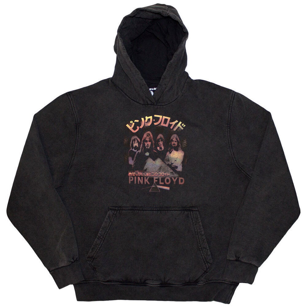 Hoodie Pink Floyd Japan Poster (Stone Wash) Gri cărbune L Hoodie