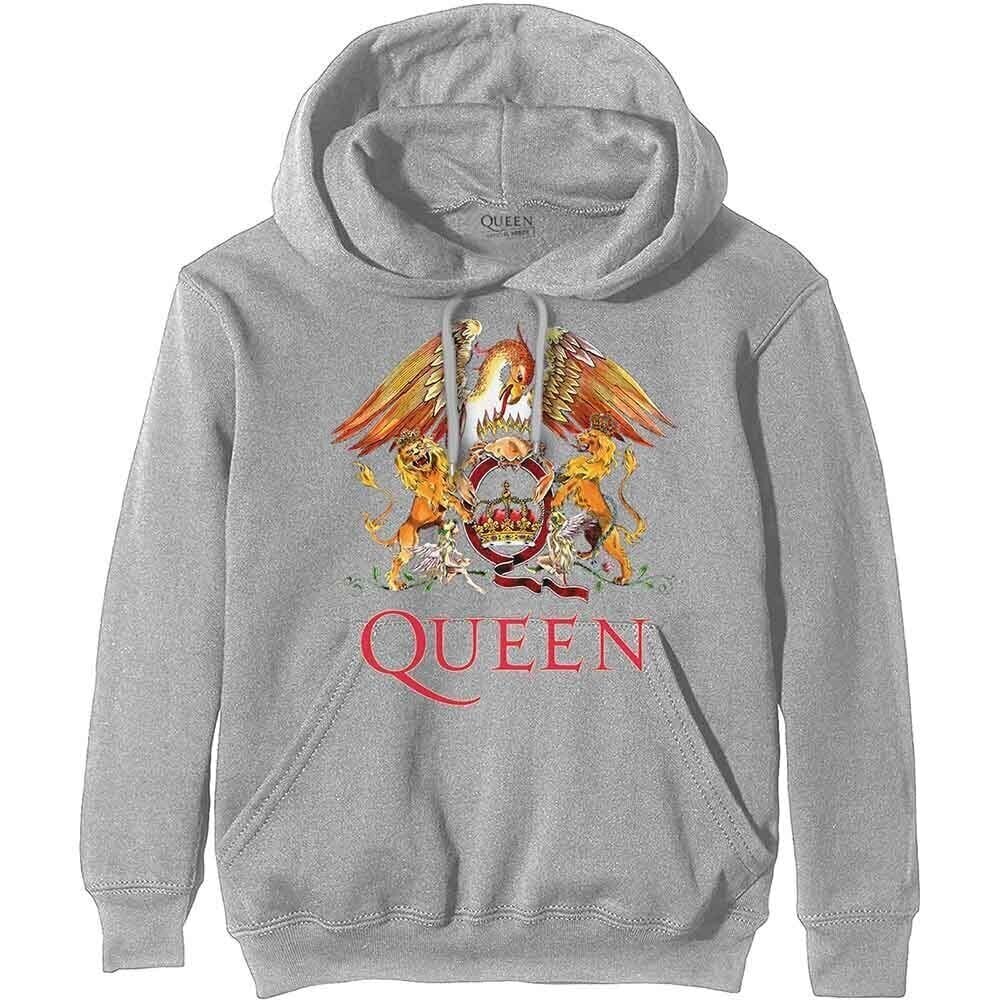 Hoodie Queen Classic Crest Grey S Hoodie