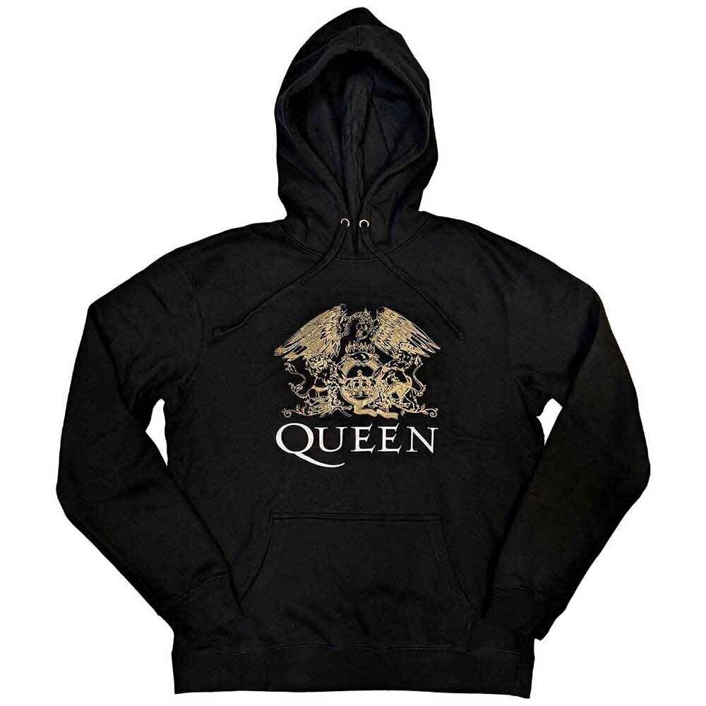Hættetrøje Queen Crest Black S Hættetrøje