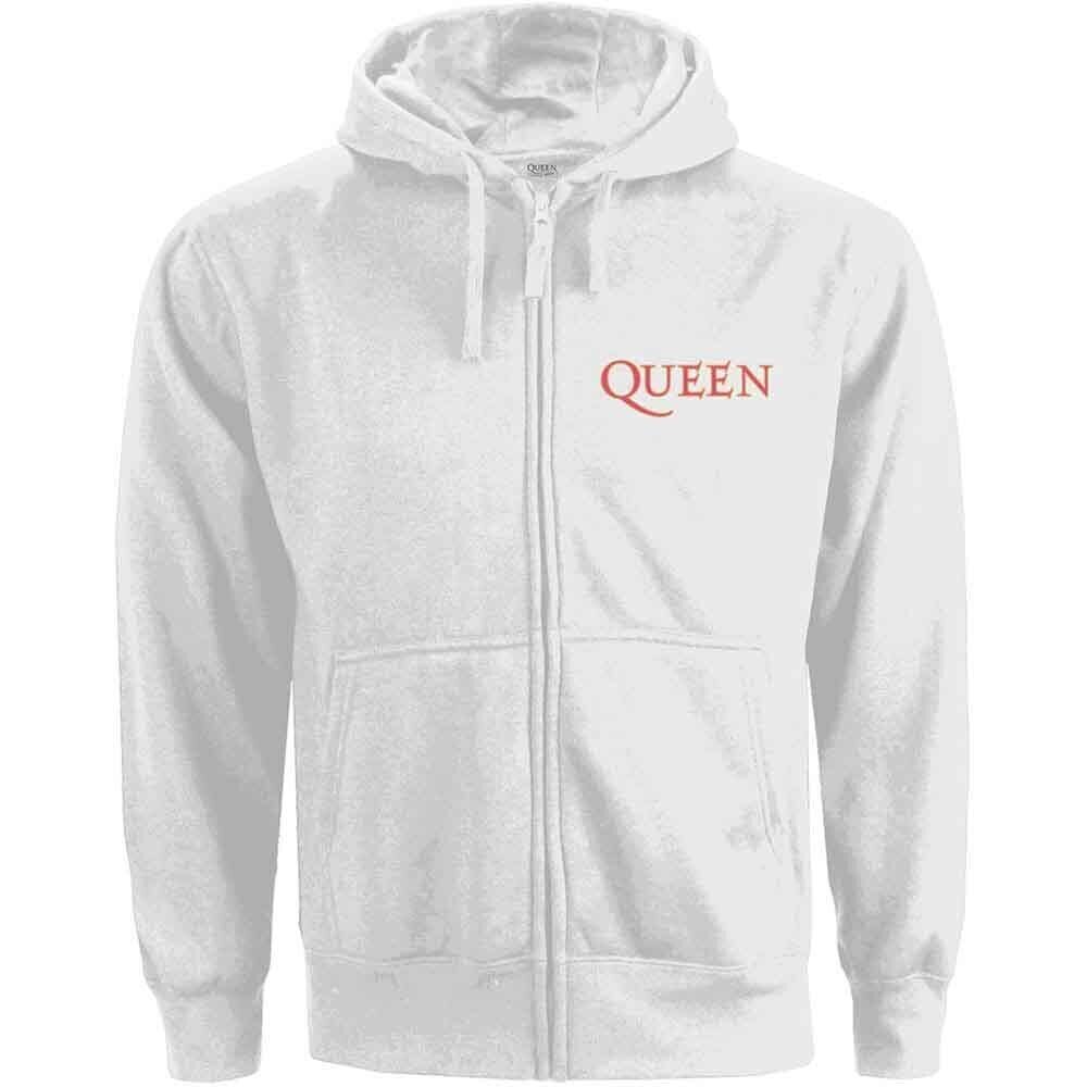 Дреха с качулка Queen Classic Crest (Back Print) White XL Дамски Дреха с качулка
