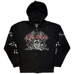 Mikina Queen Logo & Crest Outline Charcoal Grey XL Mikina