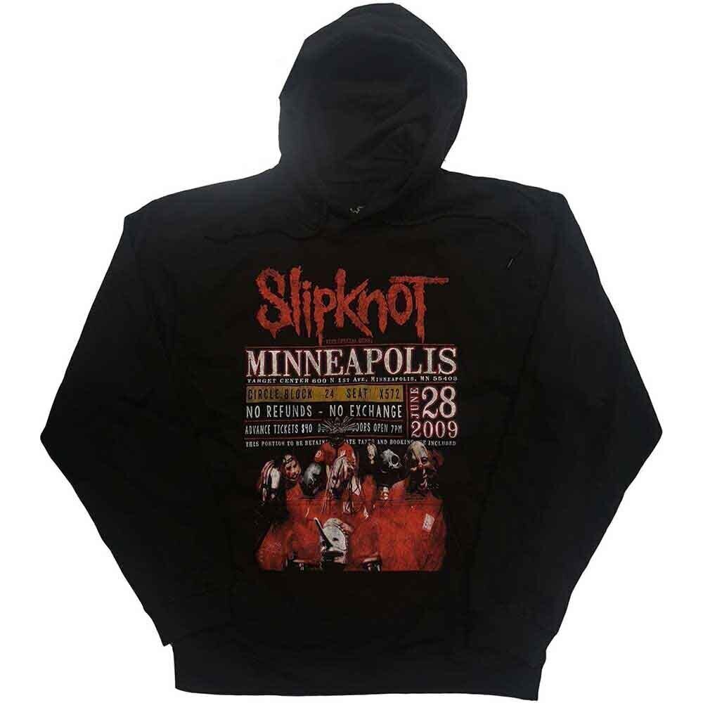 Kapuutsiga dressipluus Slipknot Minneapolis '09 (Back Print) Black 2XL Kapuutsiga dressipluus