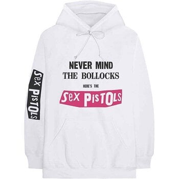 Hoodie Sex Pistols Never Mind The Bollocks (Back Print & Sleeve Print) White S Hoodie - 1