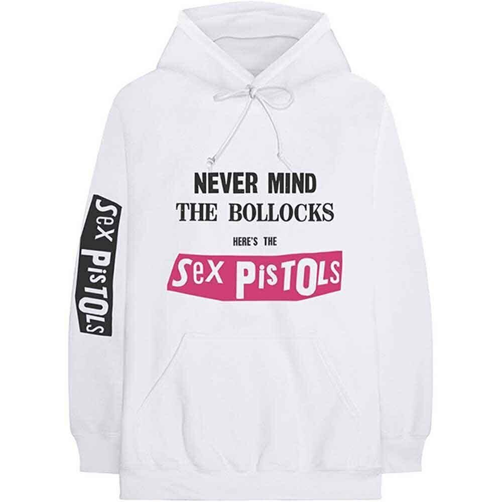 Hoodie Sex Pistols Never Mind The Bollocks (Back Print & Sleeve Print) White XL Hoodie