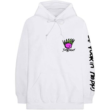 Hoodie Yungblud Face (Back Print) White S Hoodie - 1
