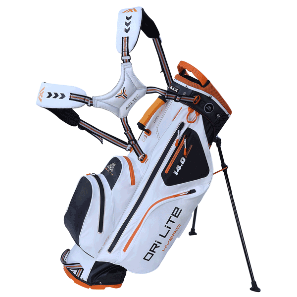 Geanta pentru golf Big Max Dri Lite Hybrid White/Black/Orange Stand Bag