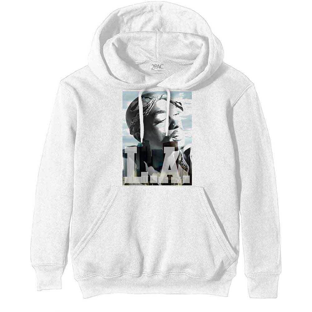 Hoodie 2Pac LA Skyline White L Hoodie