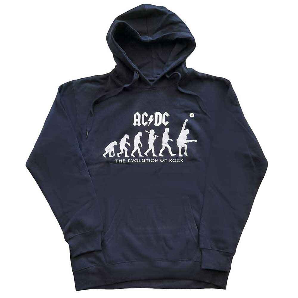 Толстовка з капюшоном AC/DC Evolution of Rock Navy Blue 2XL Толстовка з капюшоном