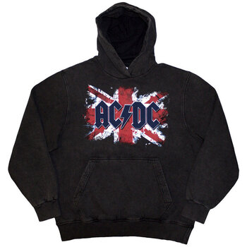 Hoodie AC/DC Flag (Stone Wash) Charcoal Grey 2XL Hoodie - 1