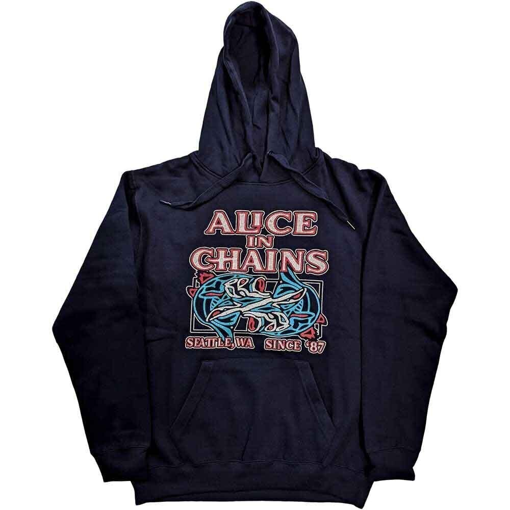 Hoodie Alice In Chains Totem Fish Navy Blue M Hoodie