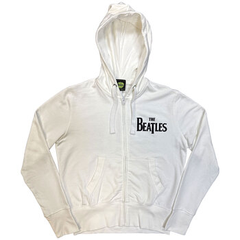Hoodie The Beatles Drop T Logo (Back Print) White S Damă Hoodie - 1