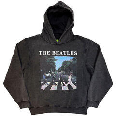 Hoodie The Beatles Abbey Road & Logo (Stone Wash) Charcoal Grey L Hoodie