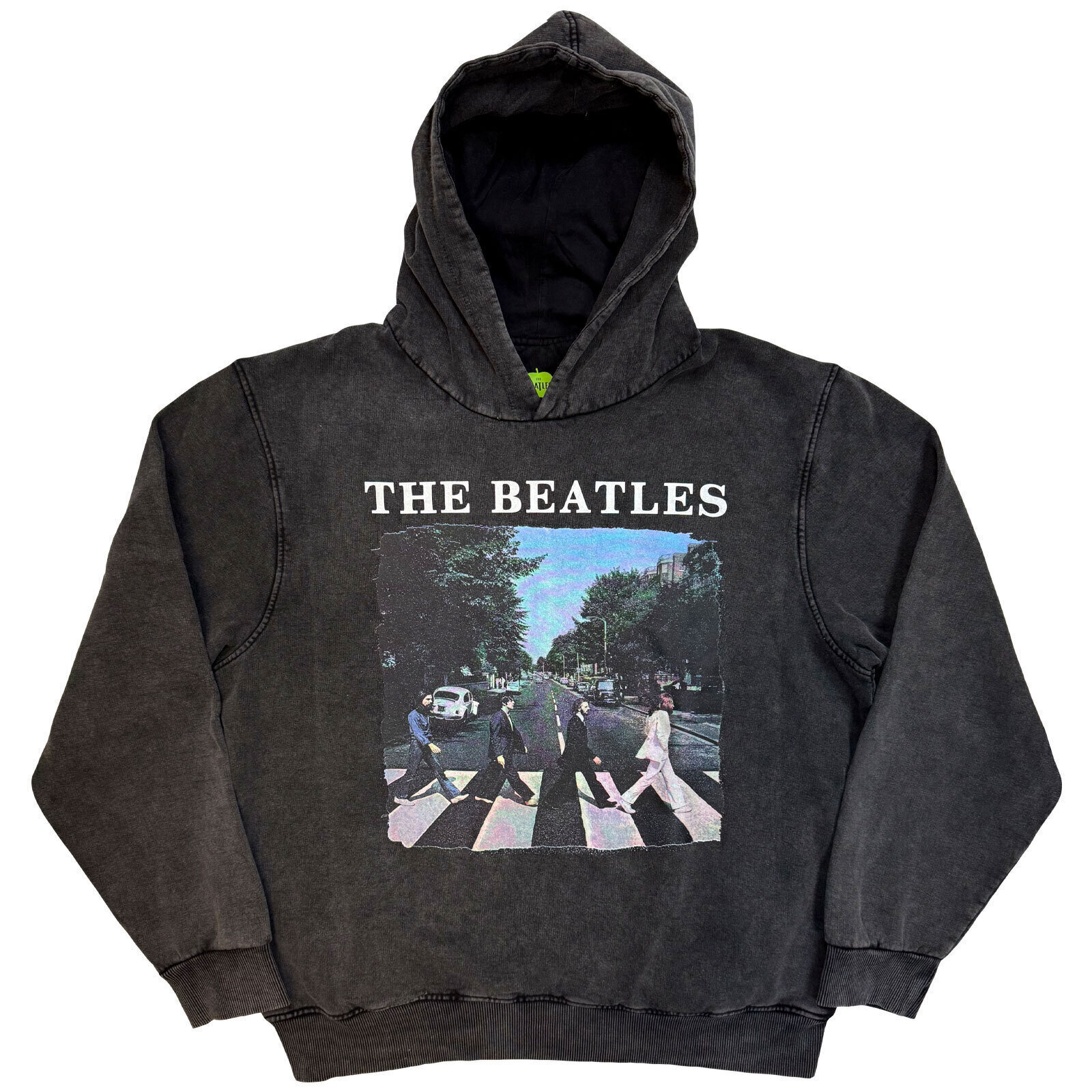 Hoodie The Beatles Abbey Road & Logo (Stone Wash) Charcoal Grey 2XL Hoodie