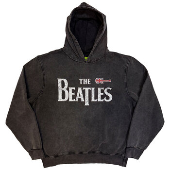 Hoodie The Beatles Guitar & Drop T (Stone Wash) Charcoal Grey S Hoodie - 1