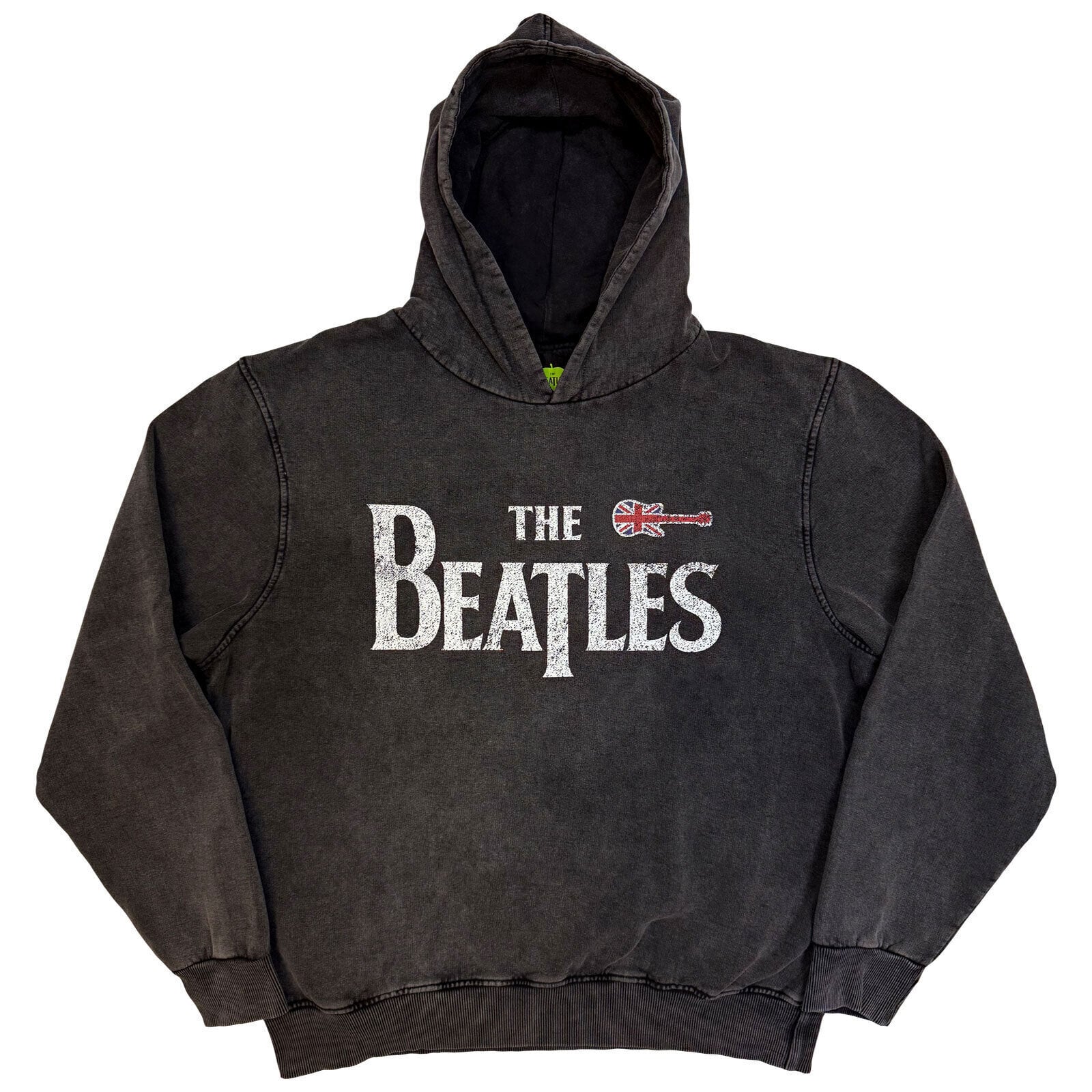 Hoodie The Beatles Guitar & Drop T (Stone Wash) Charcoal Grey L Hoodie