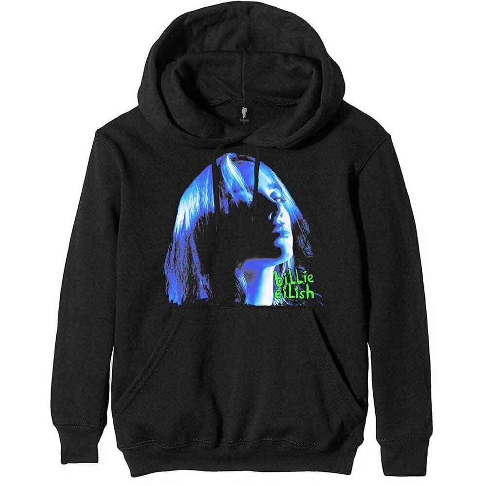 Hoodie Billie Eilish Neon Shadow Blue Black XL Hoodie
