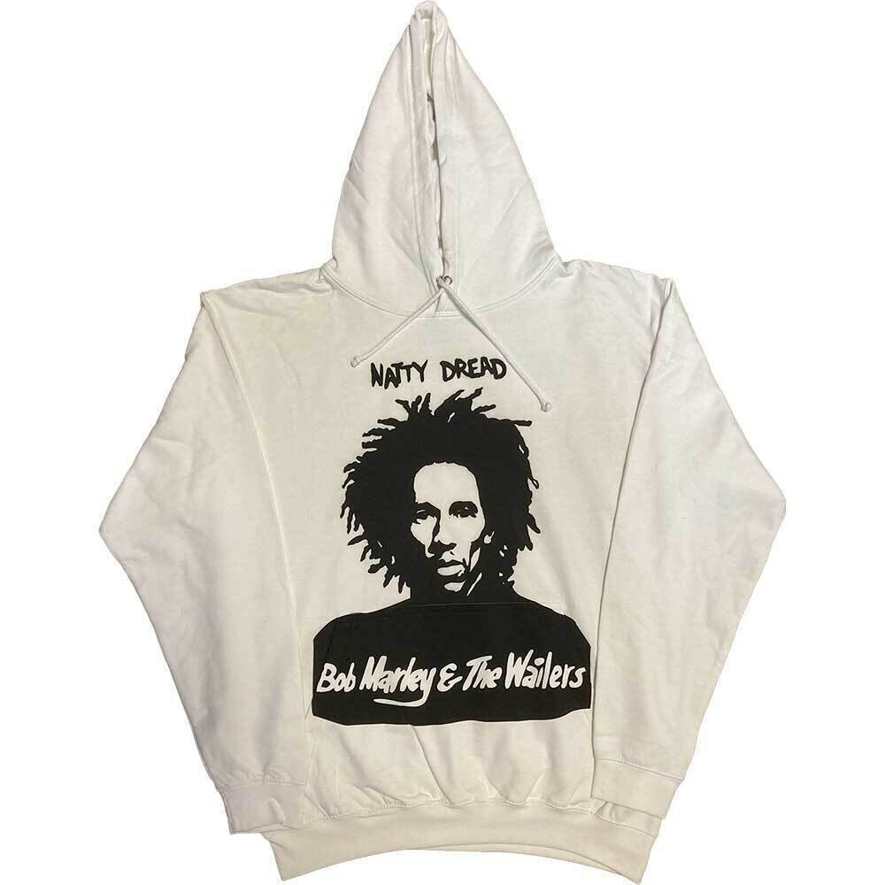 Hoodie Bob Marley Natty Dread White L Hoodie