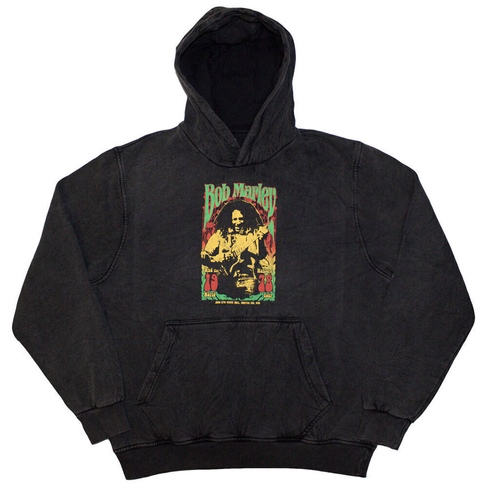 Mikina Bob Marley 1978 (Stone Wash) Charcoal Grey XL Mikina