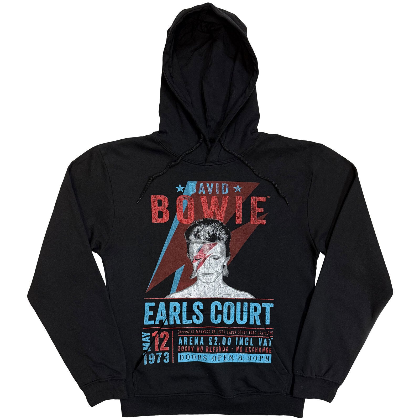 Hoodie David Bowie Earls Court '73 Eco Black M Hoodie