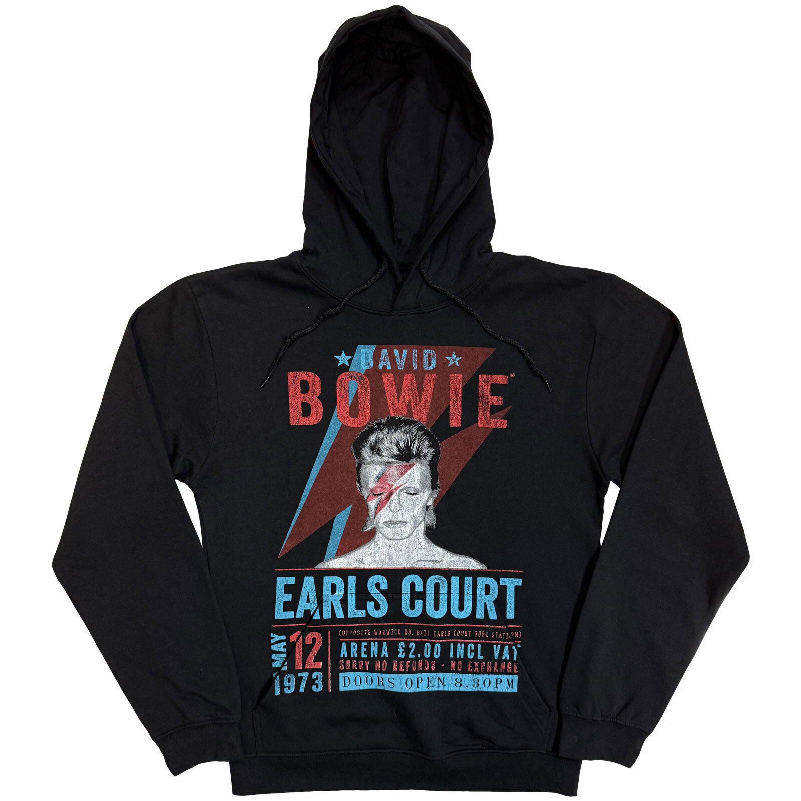 Hoodie David Bowie Earls Court '73 Eco Black XL Hoodie