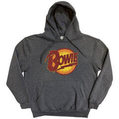 Hoodie David Bowie Vintage Diamond Dogs Logo Gri cărbune M Hoodie