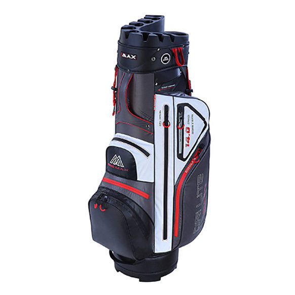 Borsa da golf Cart Bag Big Max Dri Lite Silencio Charcoal/White/Black/Red Borsa da golf Cart Bag