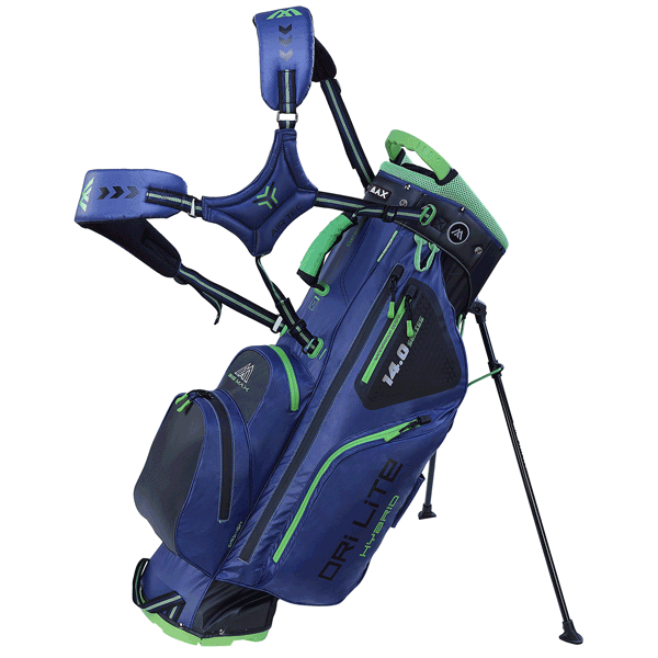 Golf Bag Big Max Dri Lite Hybrid Navy/Black/Grass Stand Bag